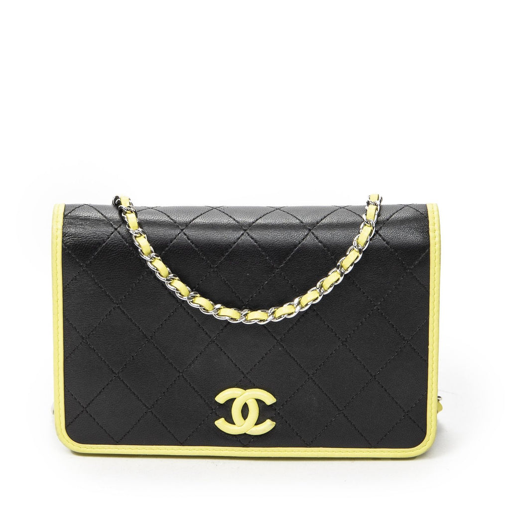 Chanel CC Wallet on Chain Black Quilted Lambskin Leather