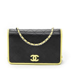Chanel CC Wallet on Chain Black Quilted Lambskin Leather