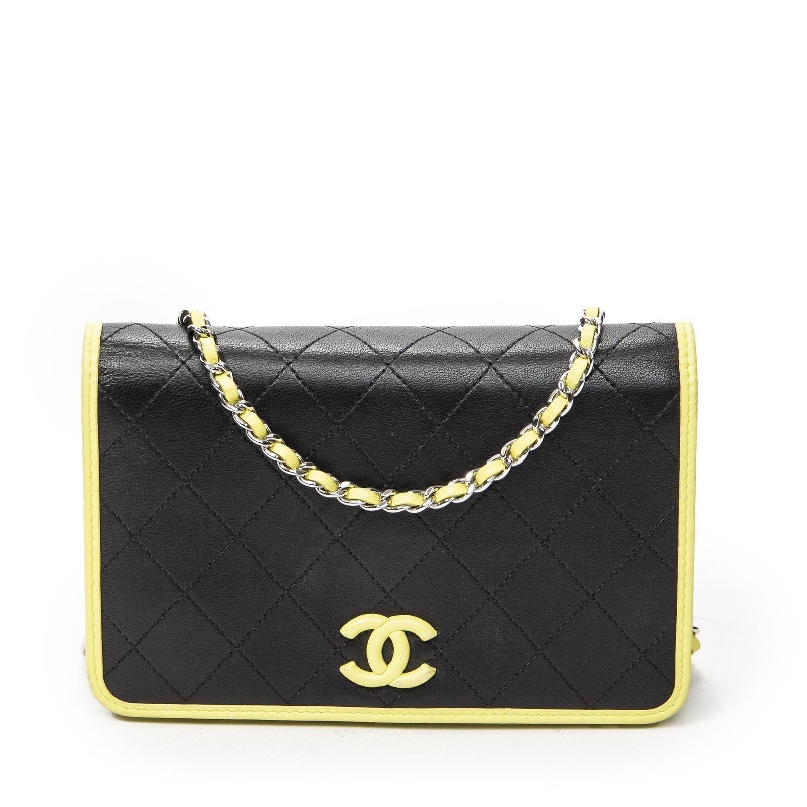 Chanel CC Wallet on Chain Black Quilted Lambskin Leather