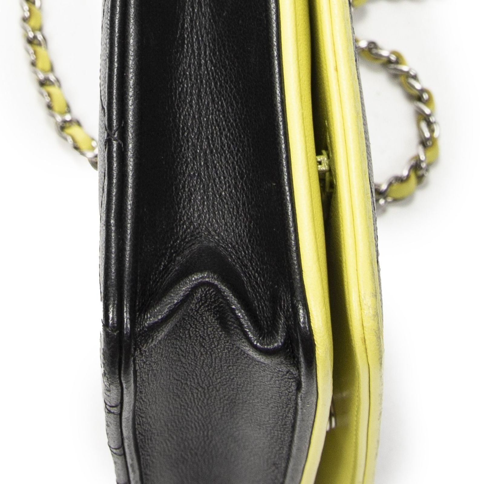 Chanel CC Wallet on Chain Black Quilted Lambskin Leather — view 7