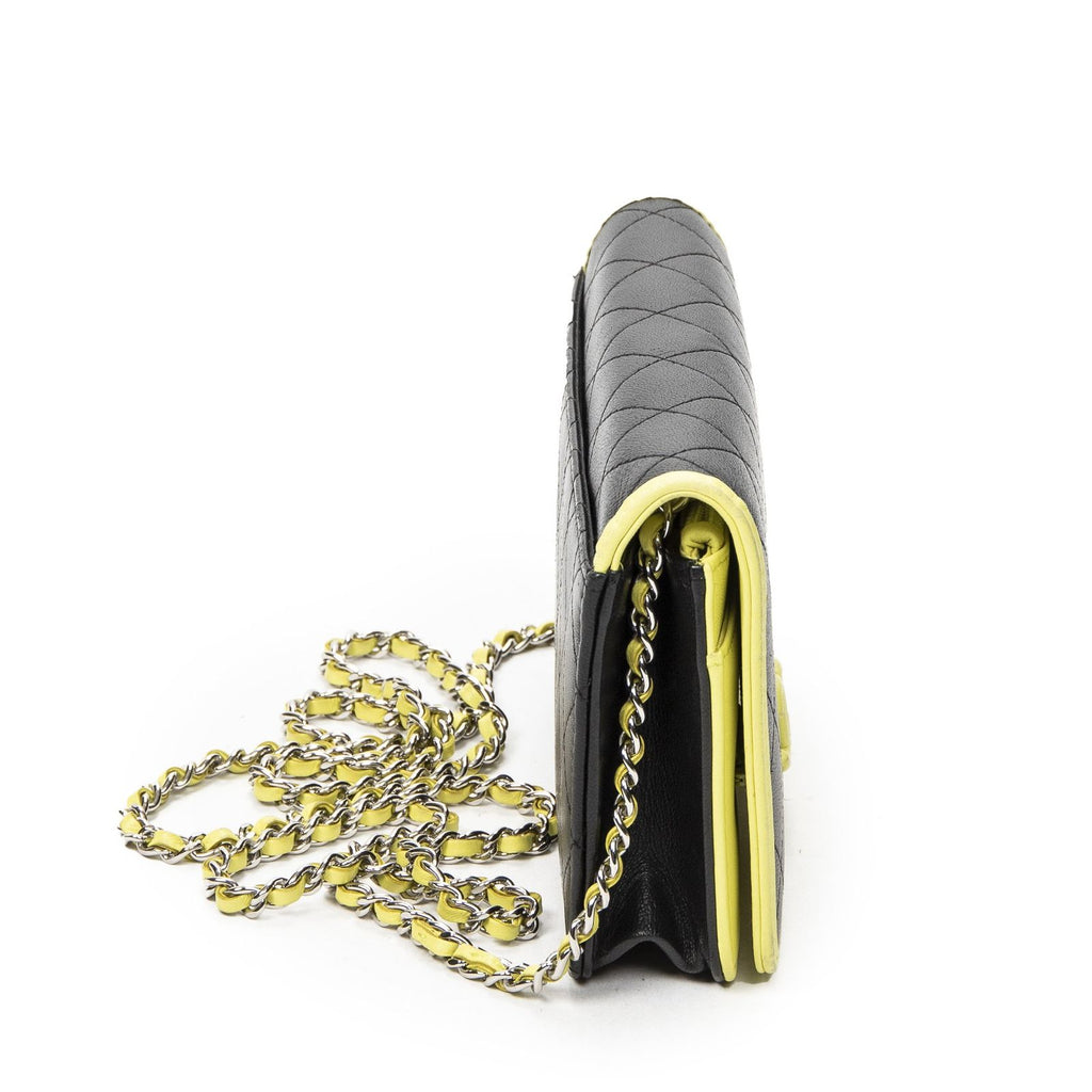 Chanel CC Wallet on Chain Black Quilted Lambskin Leather — view 4