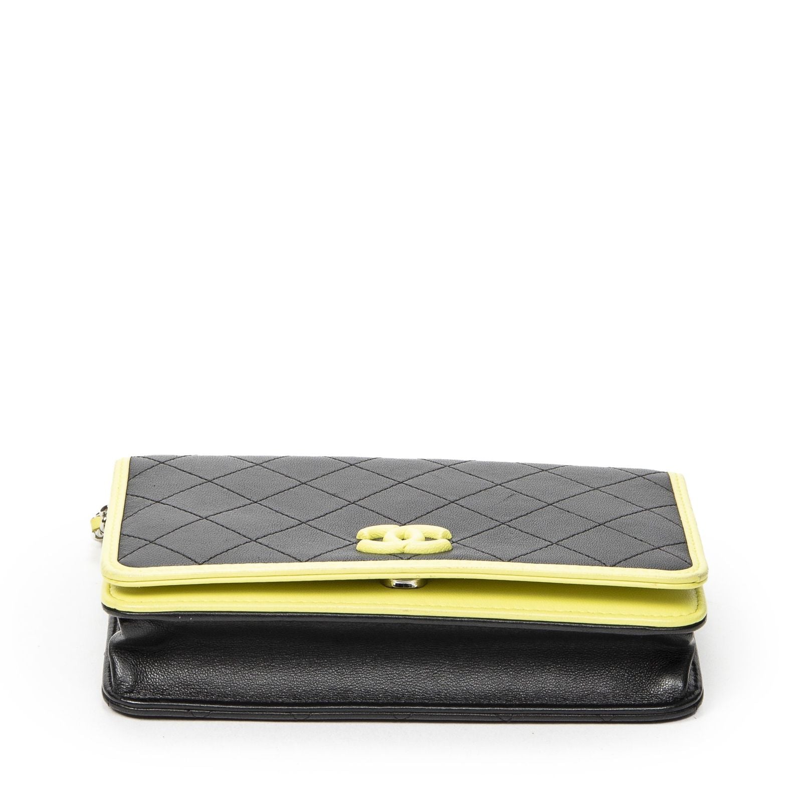 Chanel CC Wallet on Chain Black Quilted Lambskin Leather — view 6