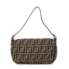 Fendi Baguette Brown Black Zucca Canvas Messenger — view 5