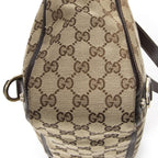 Gucci Large Abbey D Ring Tote Brown Beige GG Canvas — view 8