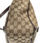 Gucci Large Abbey D Ring Tote Brown Beige GG Canvas — view 7