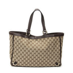 Gucci Large Abbey D Ring Tote Brown Beige GG Canvas — view 5