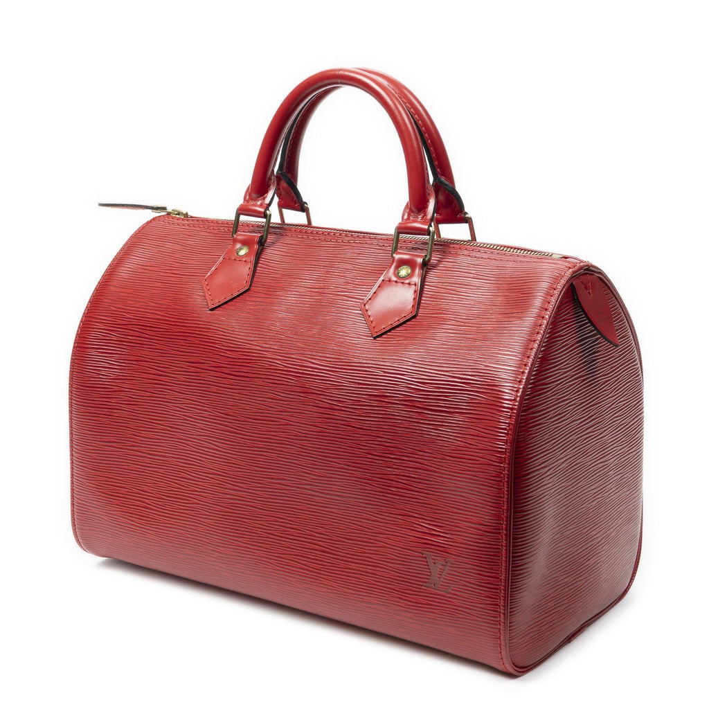 Louis Vuitton Speedy Red Epi Handbag — view 2
