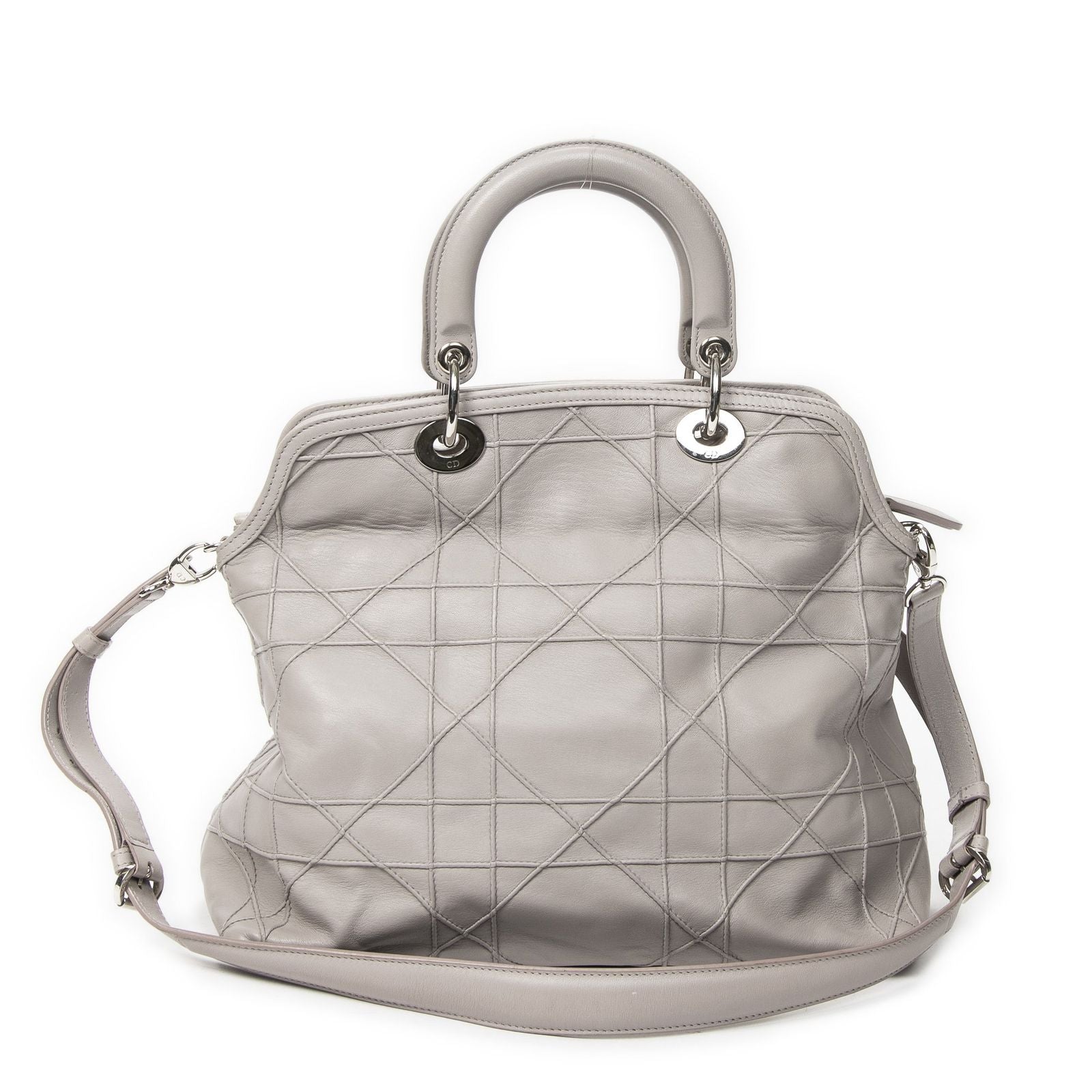 Dior Granville Tote Lavender Cannage Quilt — view 5