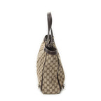 Gucci Large Abbey D Ring Tote Brown Beige GG Canvas — view 4
