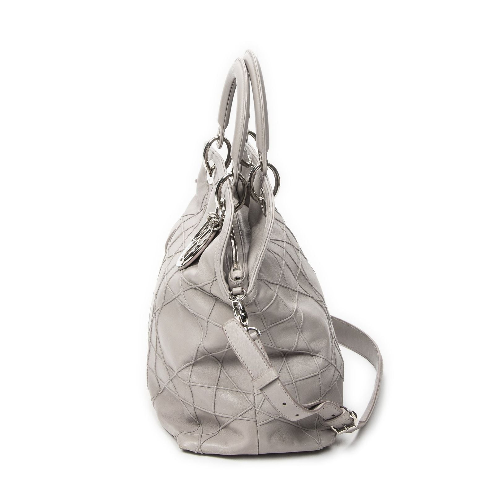 Dior Granville Tote Lavender Cannage Quilt — view 3