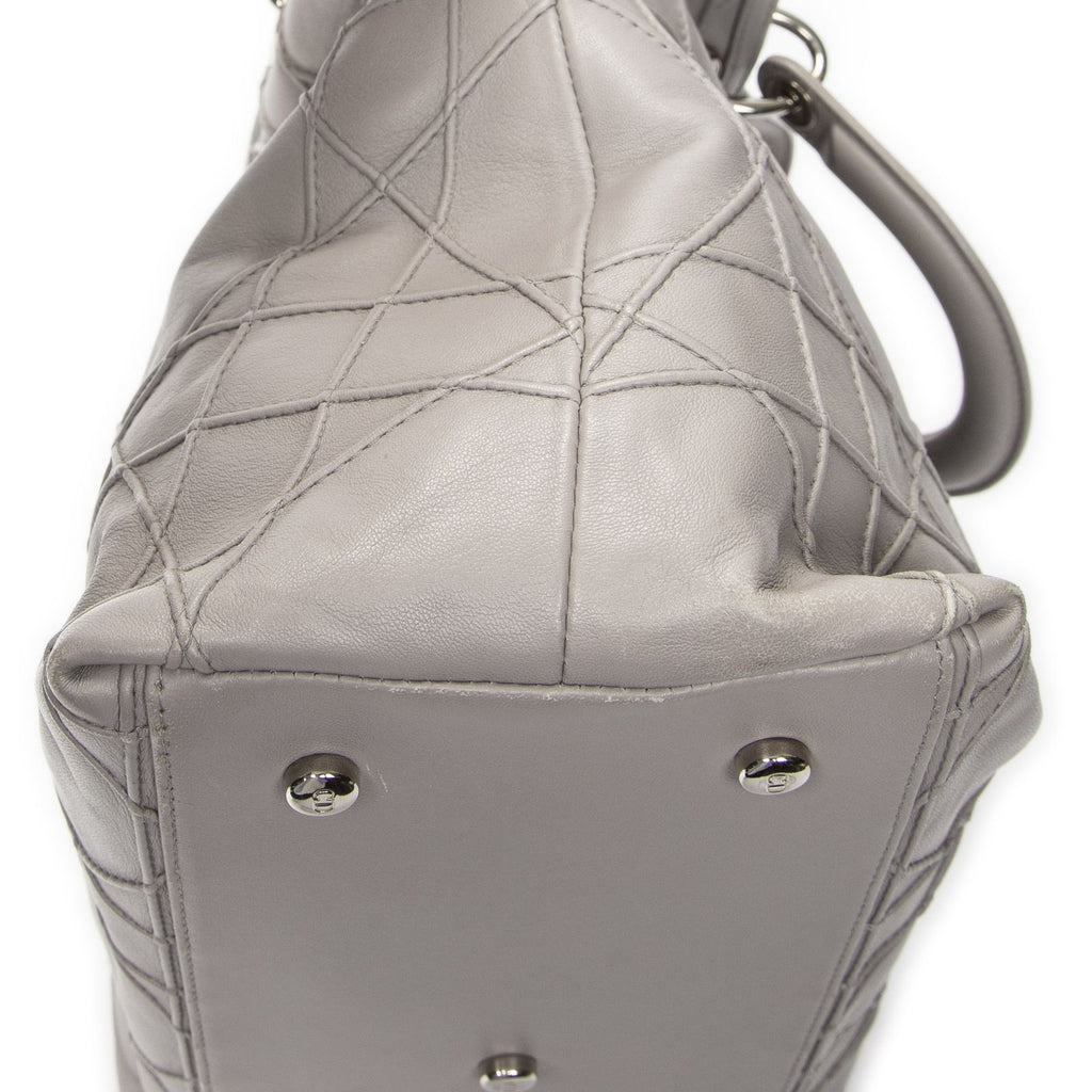Dior Granville Tote Lavender Cannage Quilt — view 7
