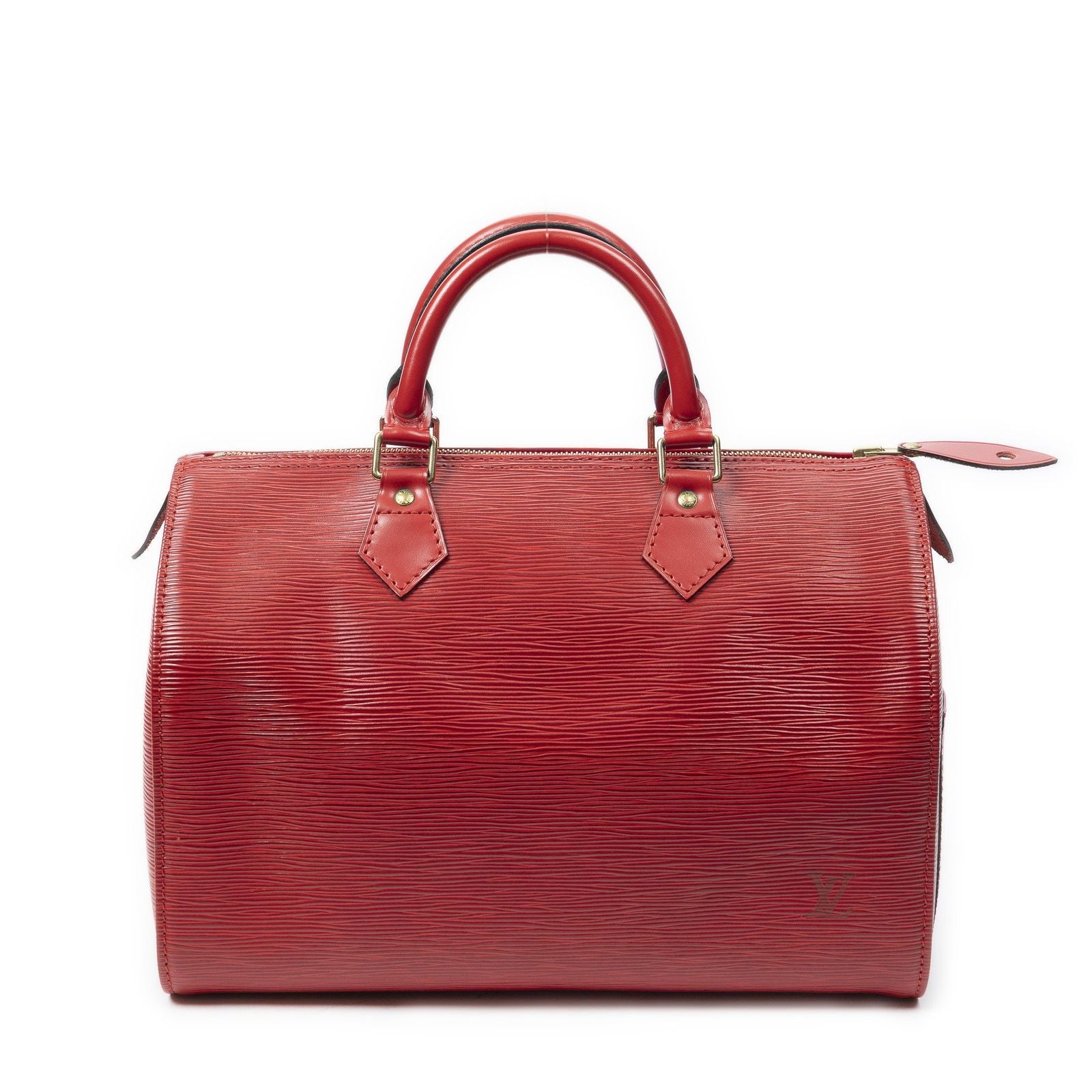Louis Vuitton Speedy Red Epi Handbag — view 5