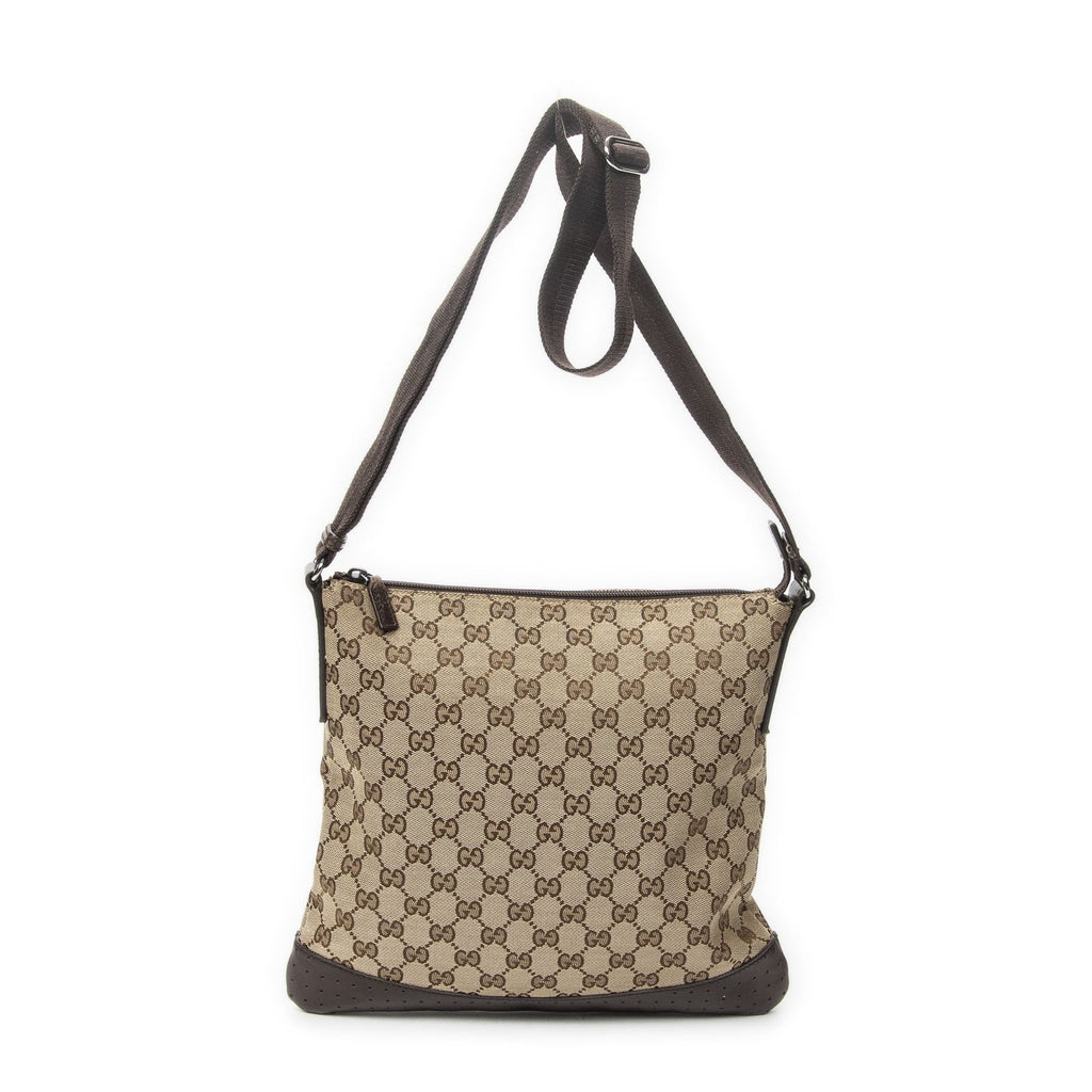 Gucci Web Media Messenger Brown Beige GG Canvas — view 5