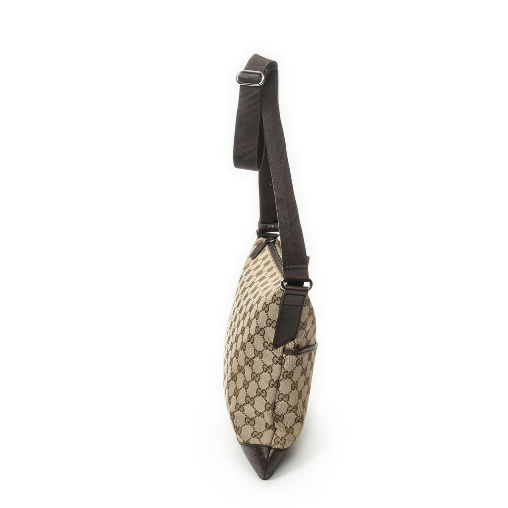 Gucci Web Media Messenger Brown Beige GG Canvas — view 4