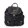 Fendi FF Logo Backpack Black Nylon Canvas