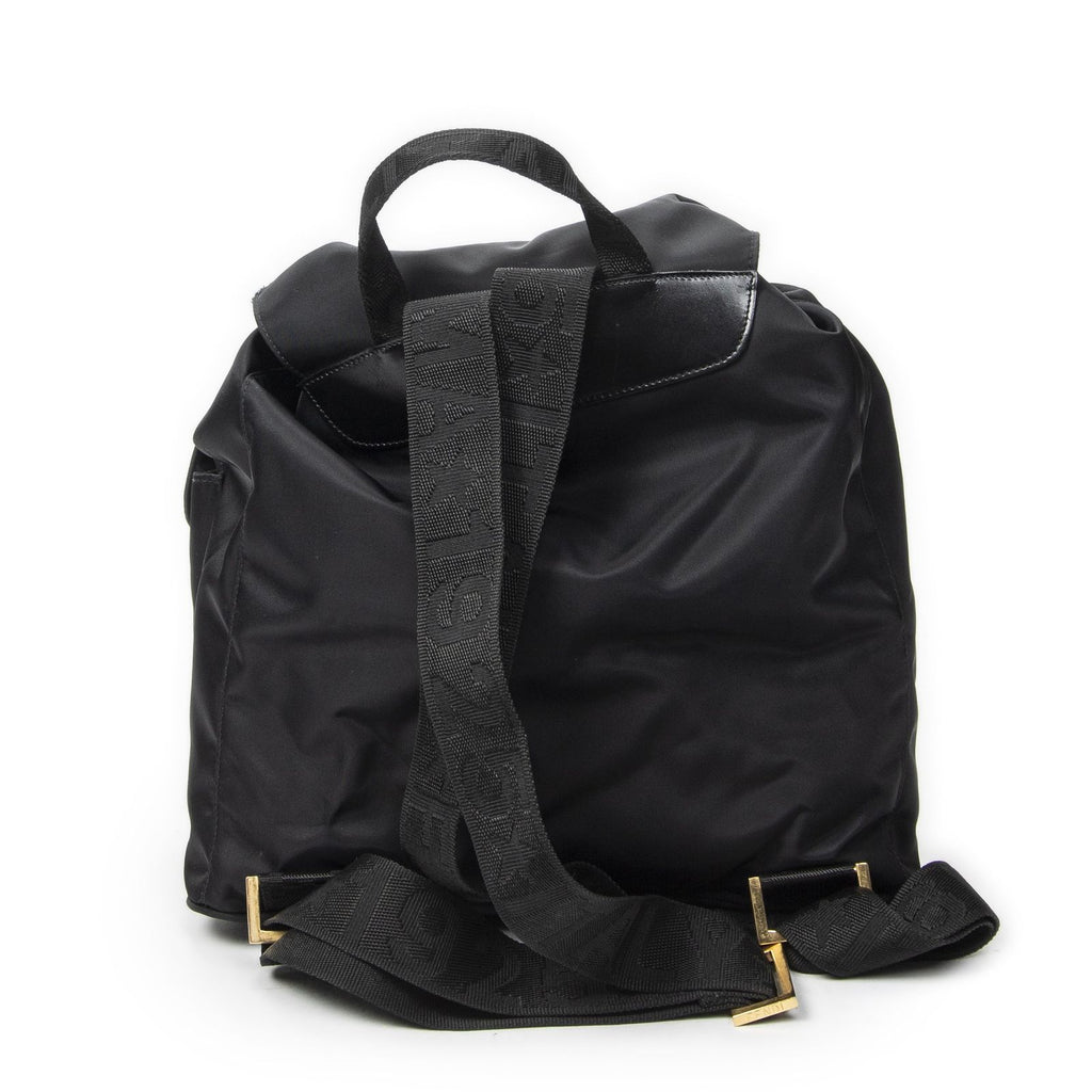 Fendi FF Logo Backpack Black Nylon Canvas — view 5