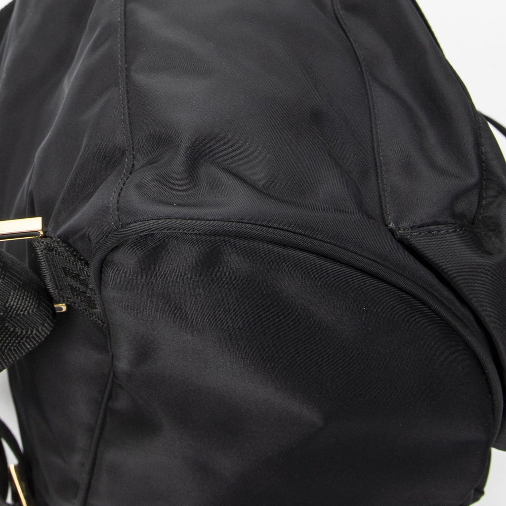 Fendi FF Logo Backpack Black Nylon Canvas — view 7