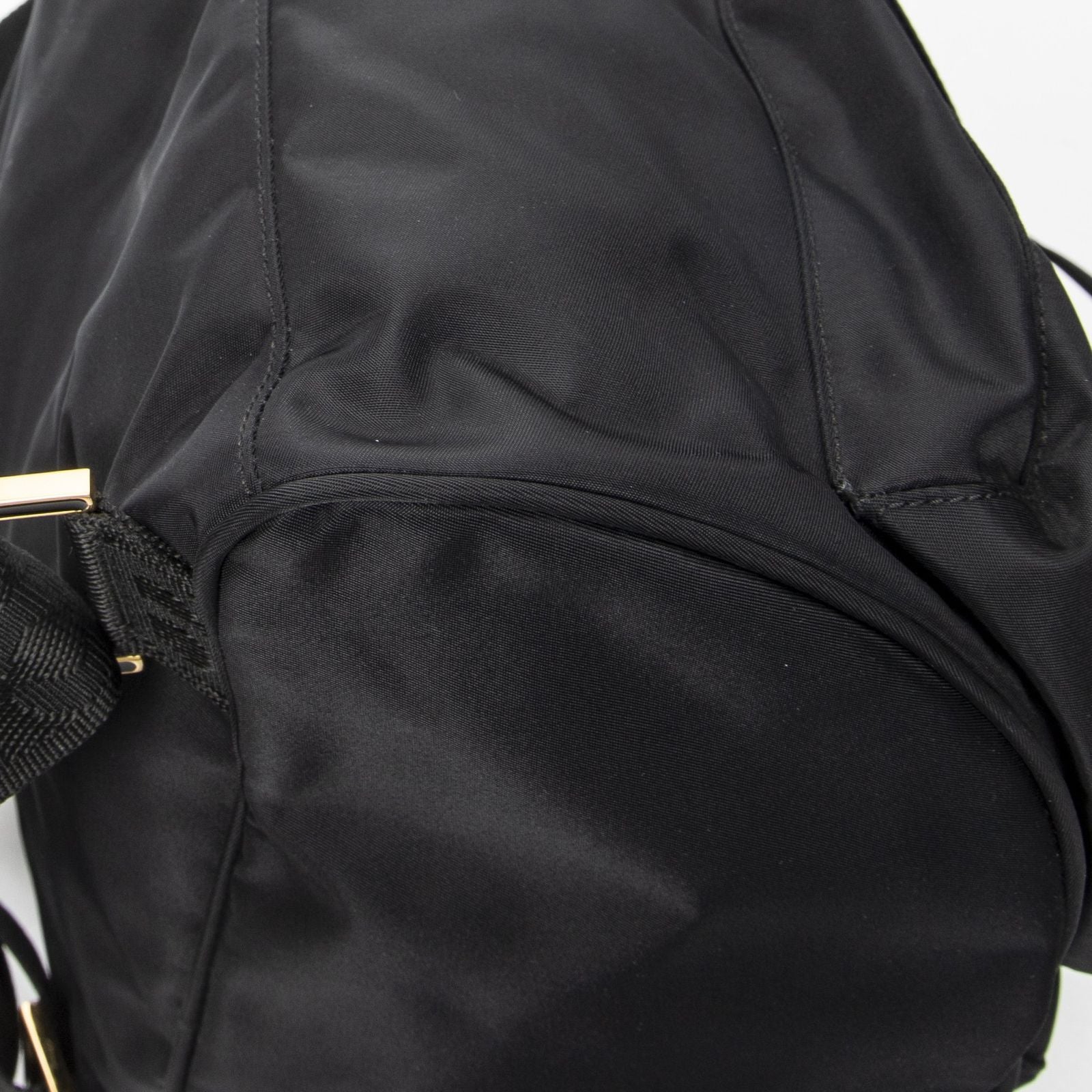 Fendi FF Logo Backpack Black Nylon Canvas — view 7