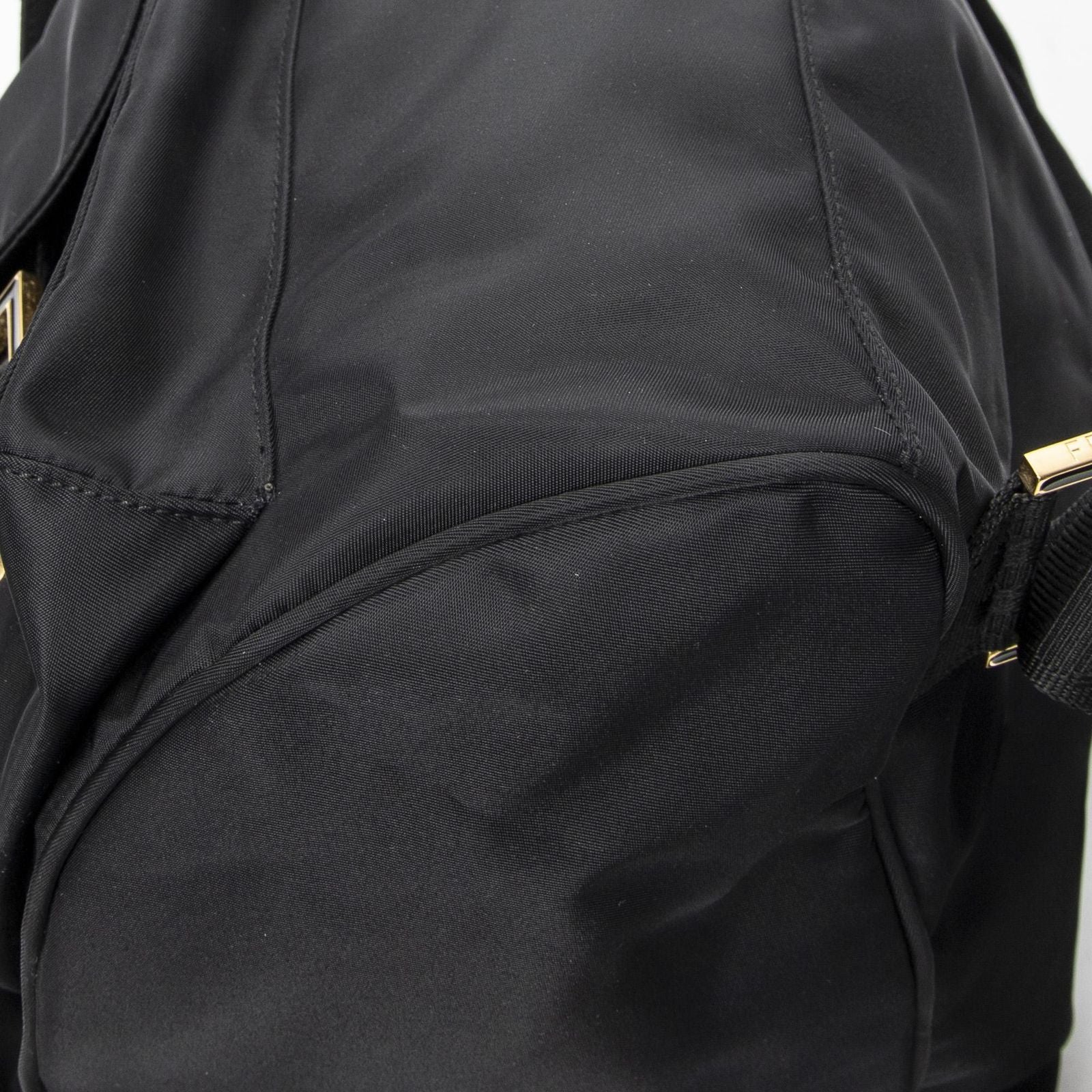 Fendi FF Logo Backpack Black Nylon Canvas — view 8