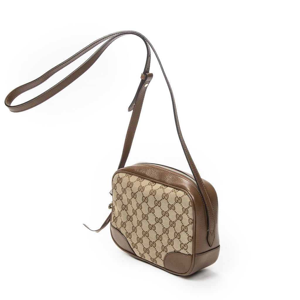 Gucci Bree Cross Belt Bag Brown Beige GG Canvas — view 2