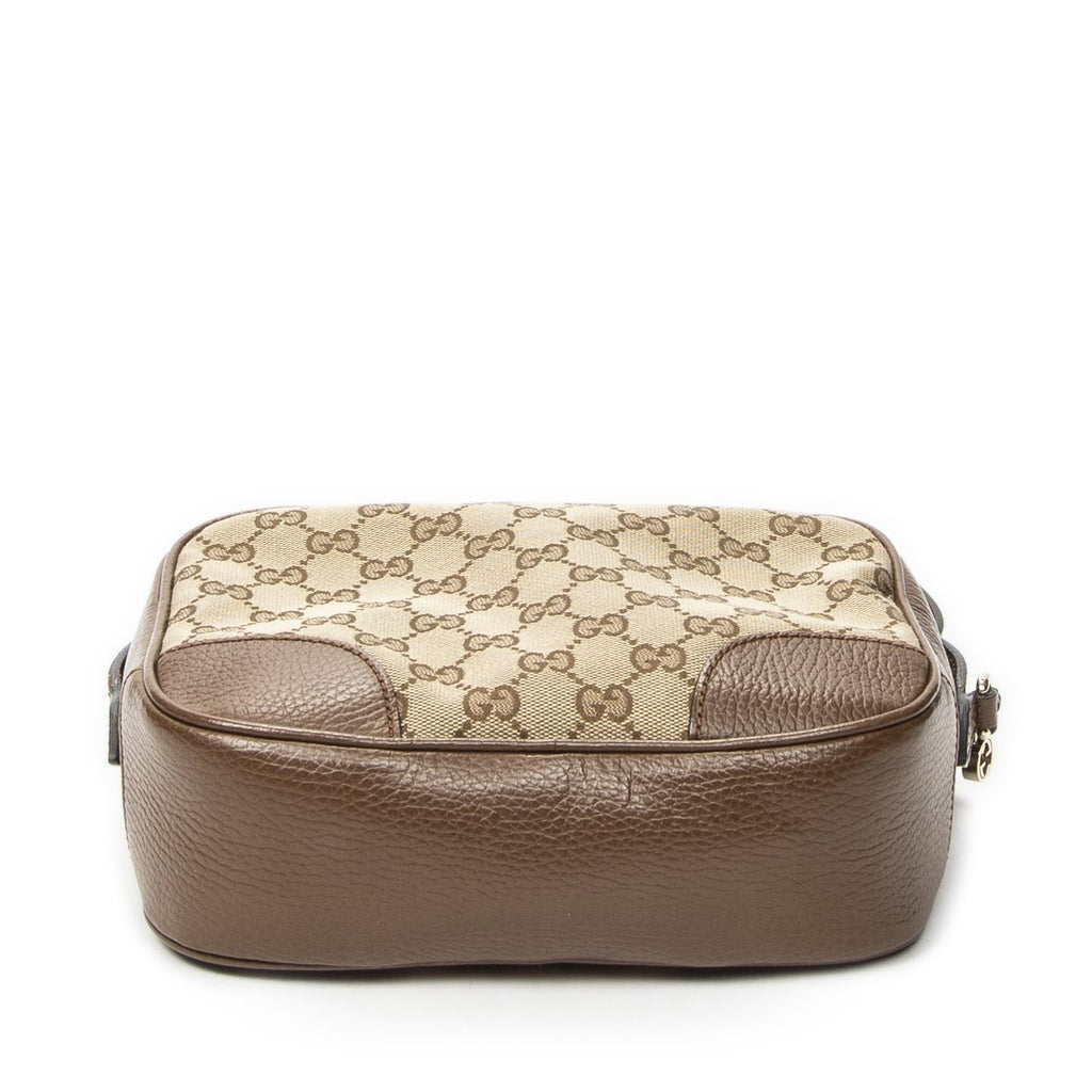 Gucci Bree Cross Belt Bag Brown Beige GG Canvas — view 6
