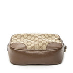 Gucci Bree Cross Belt Bag Brown Beige GG Canvas — view 6