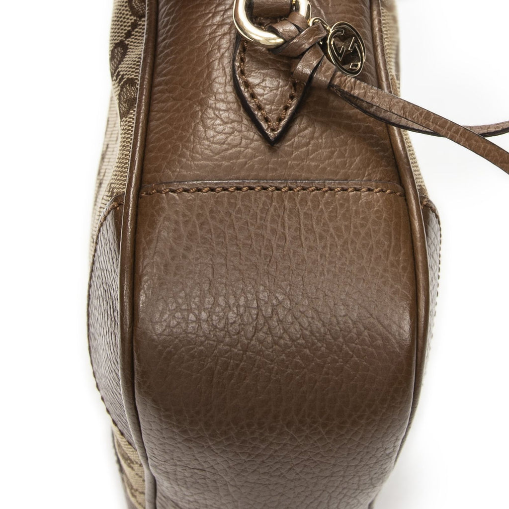 Gucci Bree Cross Belt Bag Brown Beige GG Canvas — view 8