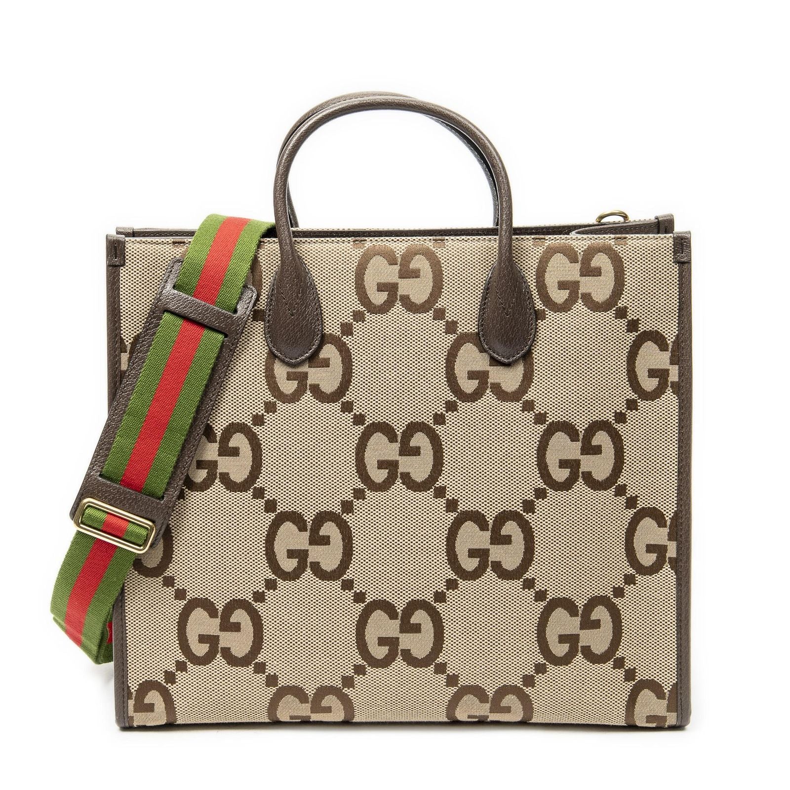 Gucci Radio Convertible Tote Beige Jumbo GG Canvas