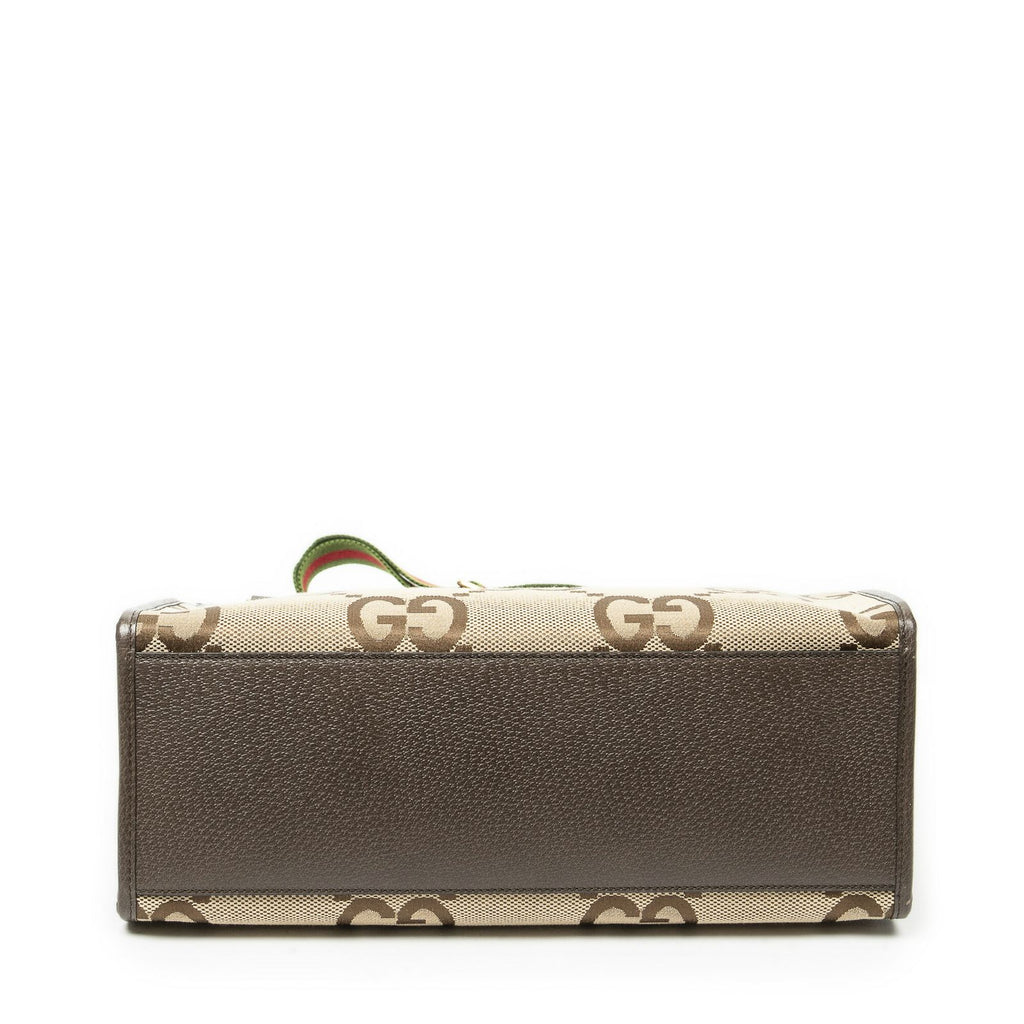 Gucci Radio Convertible Tote Beige Jumbo GG Canvas — view 6
