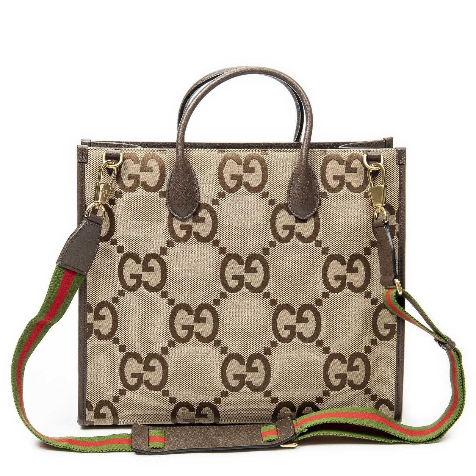Gucci Radio Convertible Tote Beige Jumbo GG Canvas — view 5
