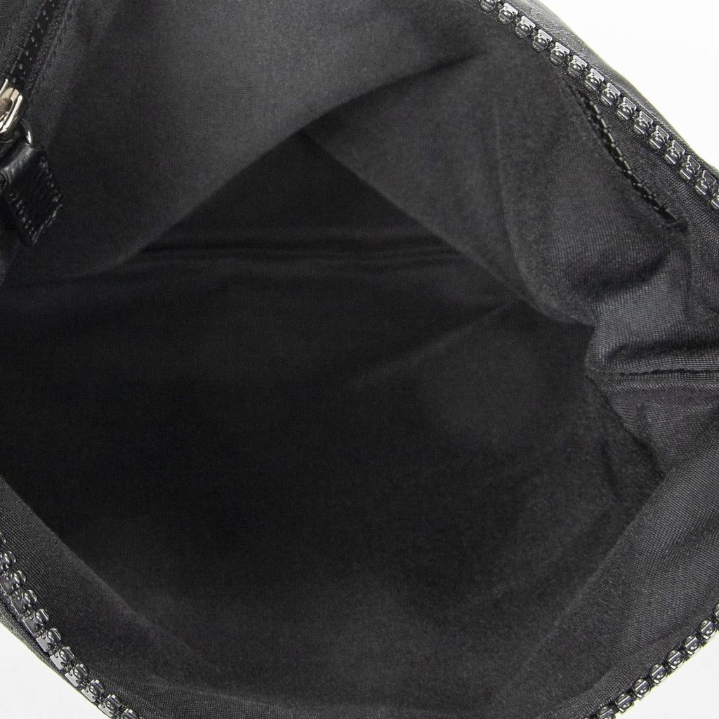 Gucci Small Web Flat Messenger Black GG Nylon Canvas — view 9