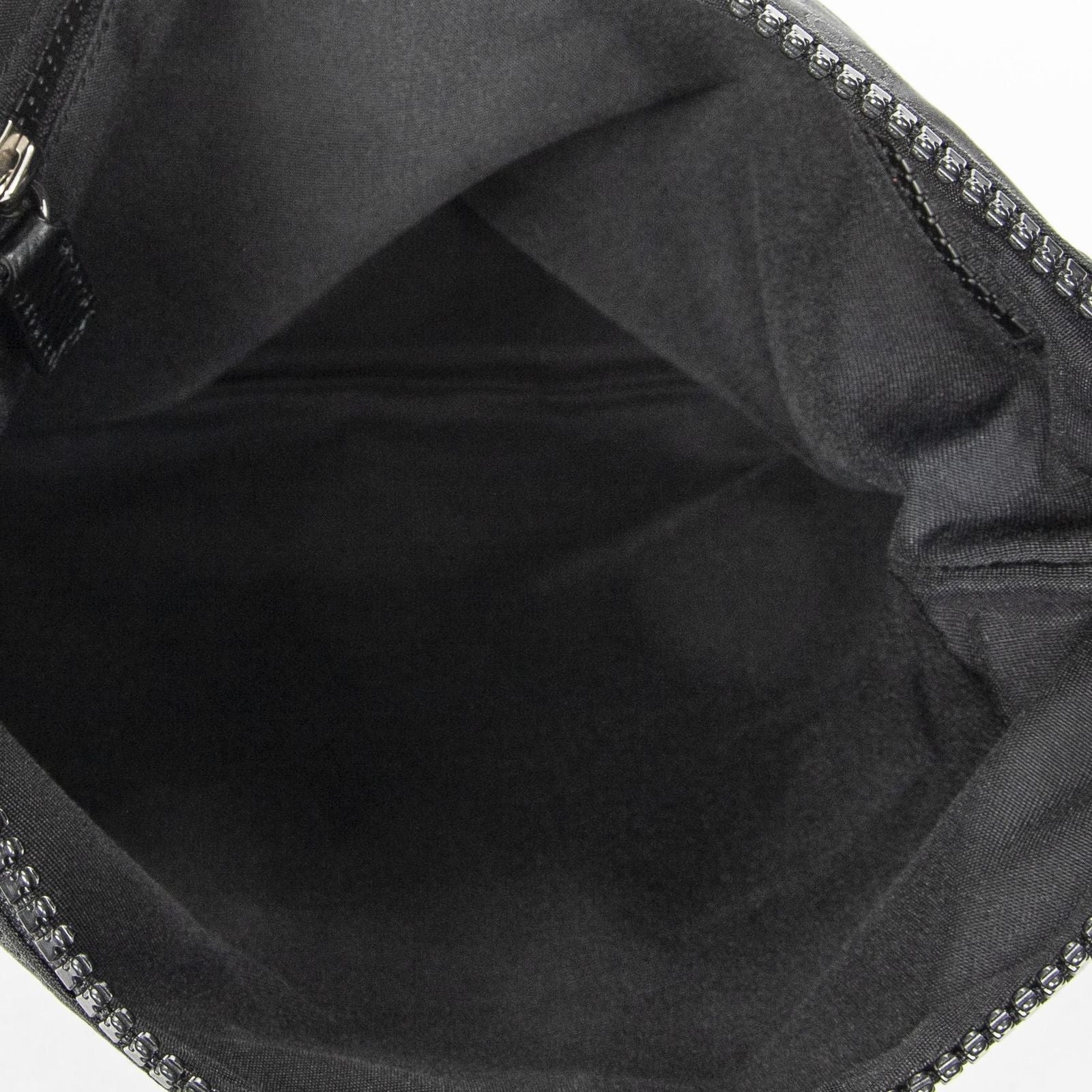 Gucci Small Web Flat Messenger Black GG Nylon Canvas — view 9