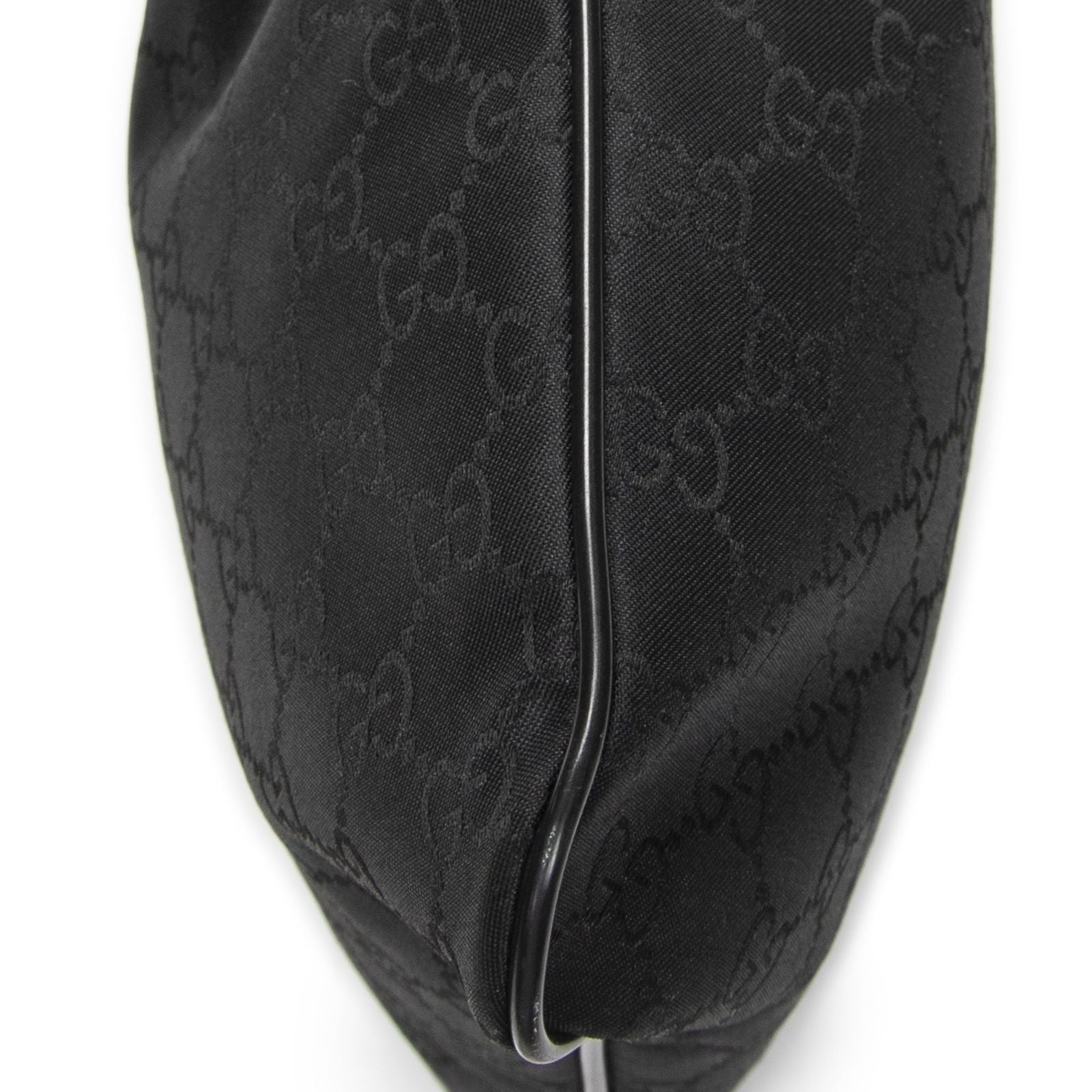 Gucci Small Web Flat Messenger Black GG Nylon Canvas — view 8