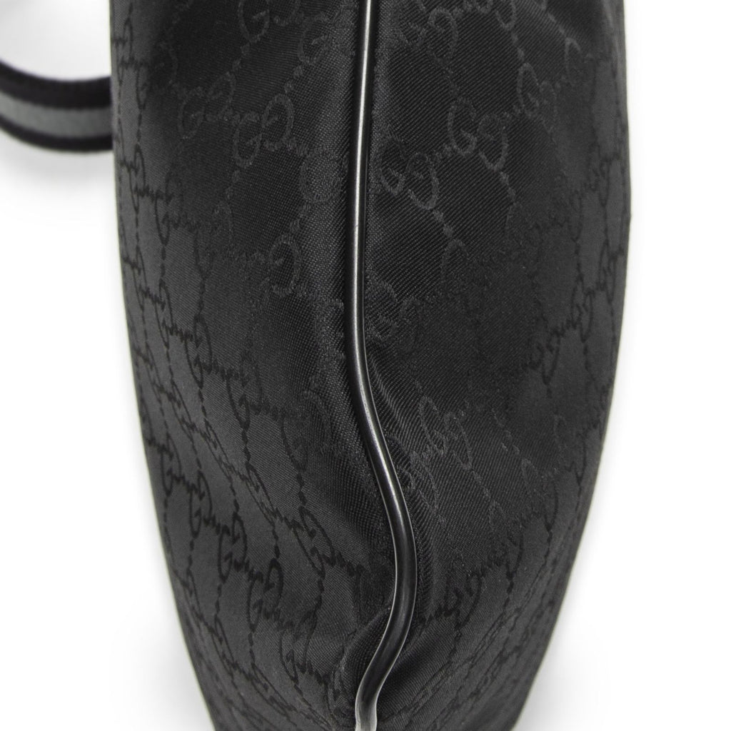 Gucci Small Web Flat Messenger Black GG Nylon Canvas — view 7