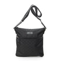 Gucci Small Web Flat Messenger Black GG Nylon Canvas