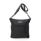 Gucci Small Web Flat Messenger Black GG Nylon Canvas