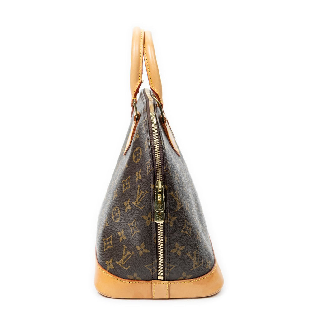 Louis Vuitton Alma Brown Monogram Canvas Handbag — view 3