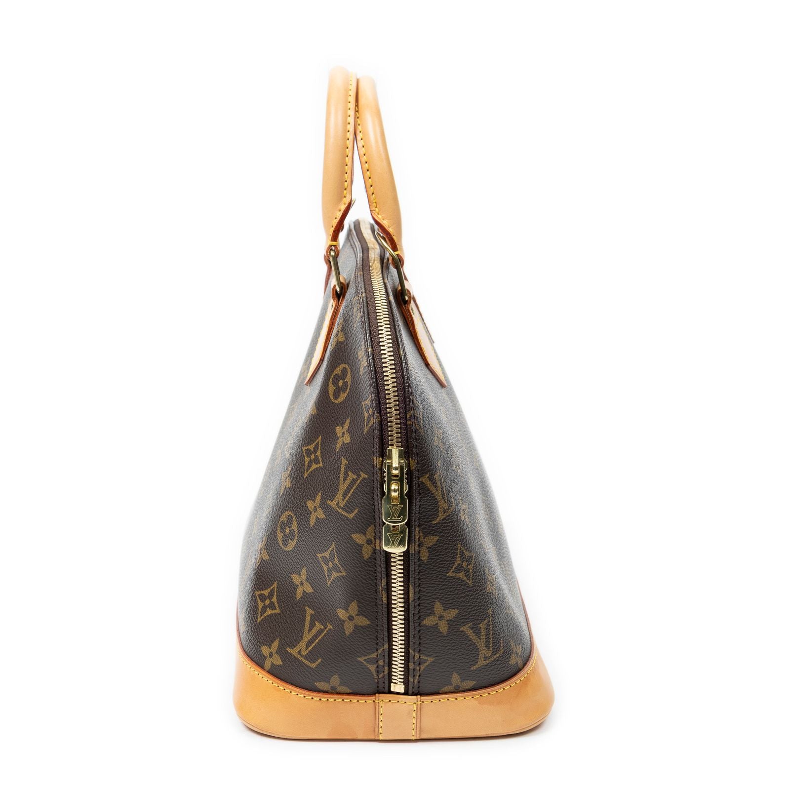 Louis Vuitton Alma Brown Monogram Canvas Handbag — view 3