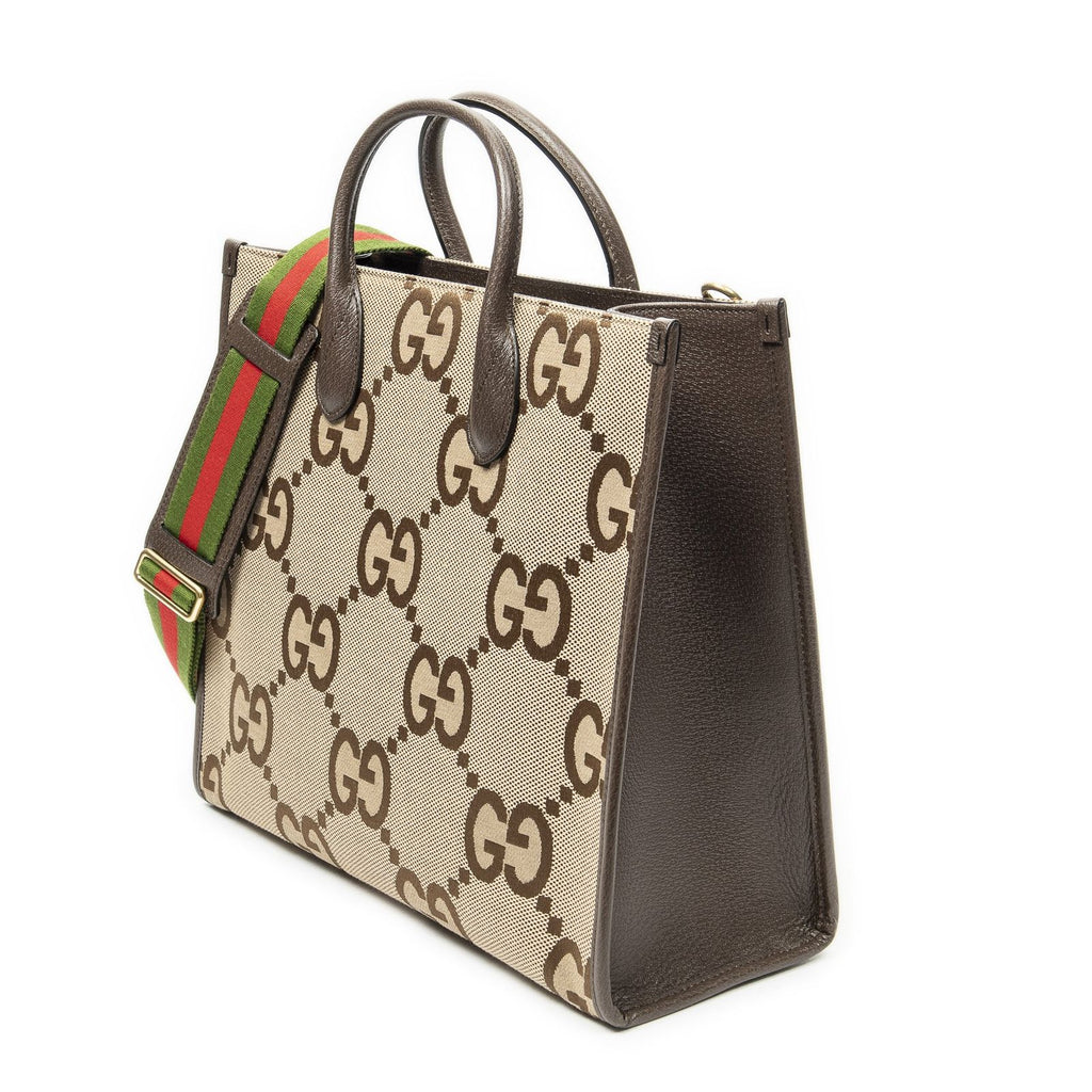 Gucci Radio Convertible Tote Beige Jumbo GG Canvas — view 2