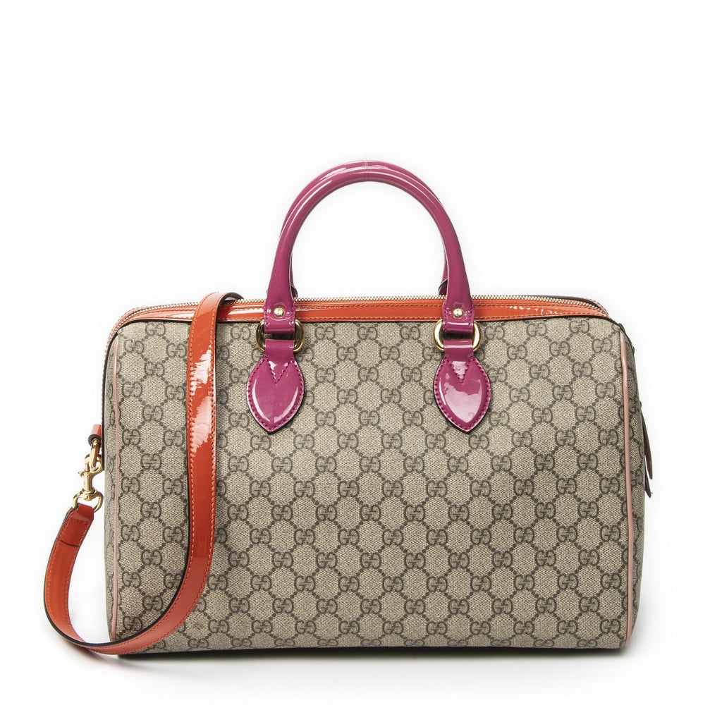 Gucci Boston Beige Supreme Canvas Shoulder
