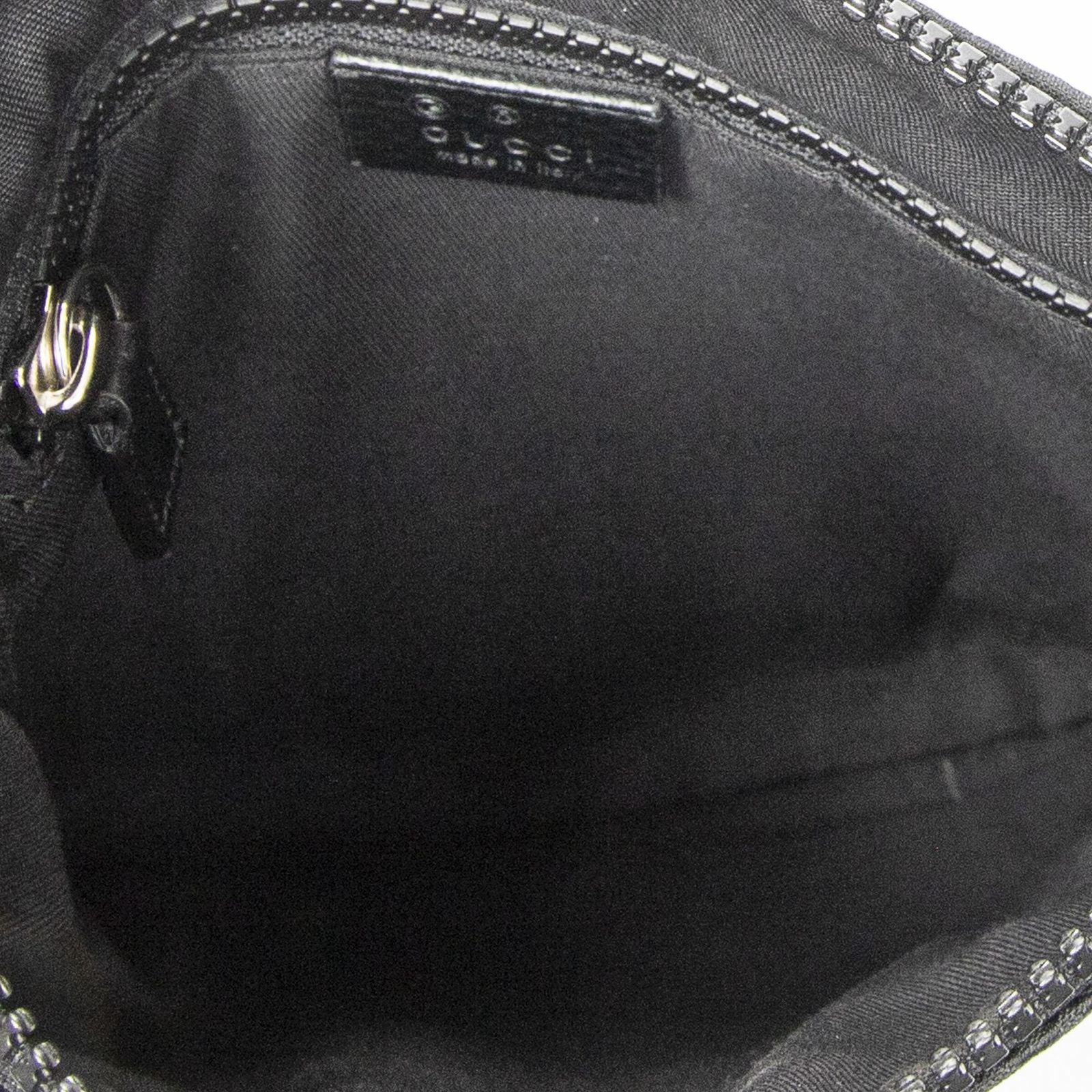 Gucci Mini Web Flat Messenger Black GG Nylon Canvas — view 9