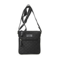 Gucci Mini Web Flat Messenger Black GG Nylon Canvas