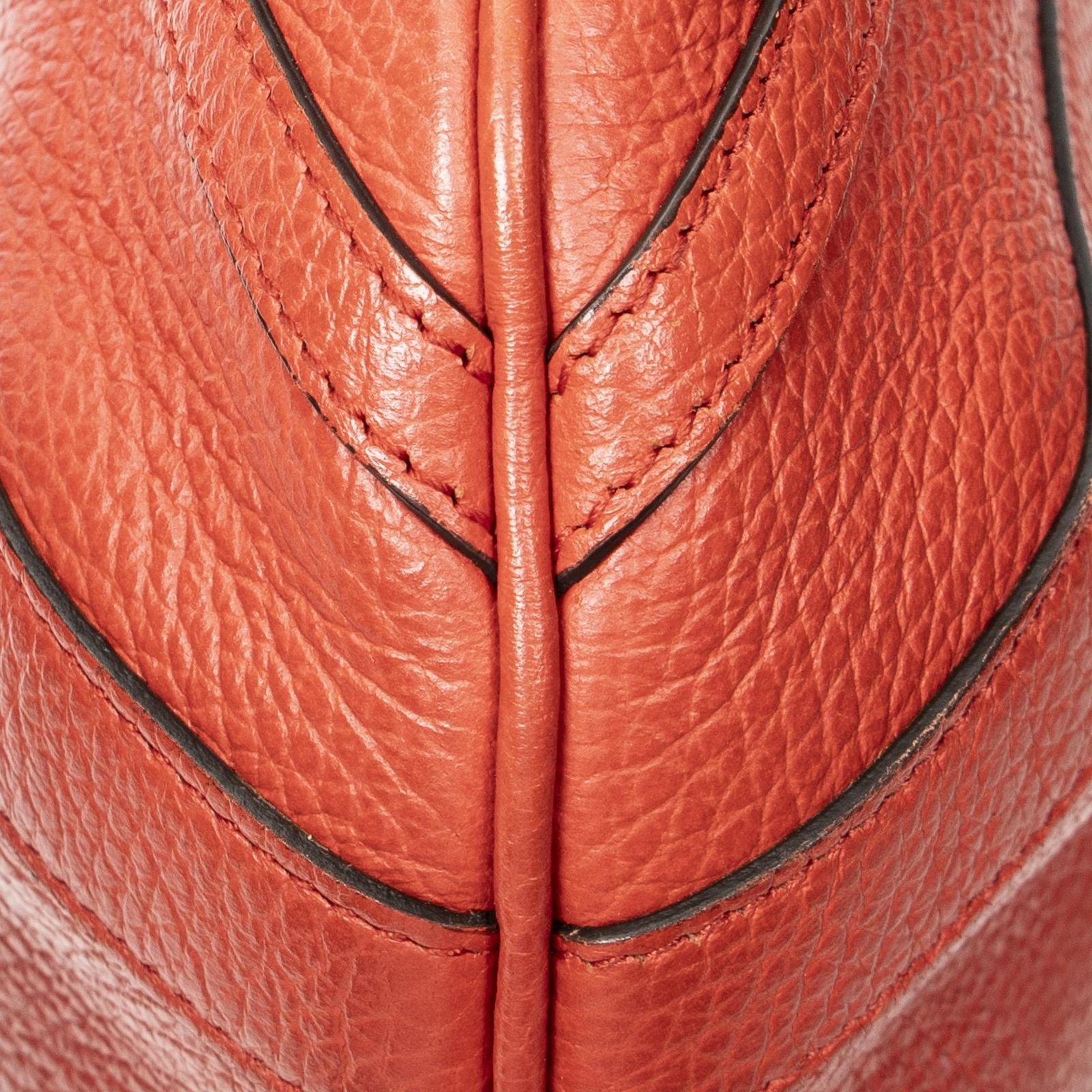 Gucci Convertible Tote Red Gray Calfskin Leather — view 7
