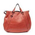 Gucci Convertible Tote Red Gray Calfskin Leather