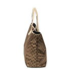 Gucci Large Web Horizontal Tote Blanc Gold GG Satin Canvas — view 3