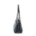 Chanel Large Timeless Soft Shopping Tote Navy Quilted Caviar Leather — view 3
