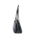 Chanel Large Timeless Soft Shopping Tote Navy Quilted Caviar Leather — view 4
