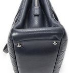 Chanel Large Timeless Soft Shopping Tote Navy Quilted Caviar Leather — view 8