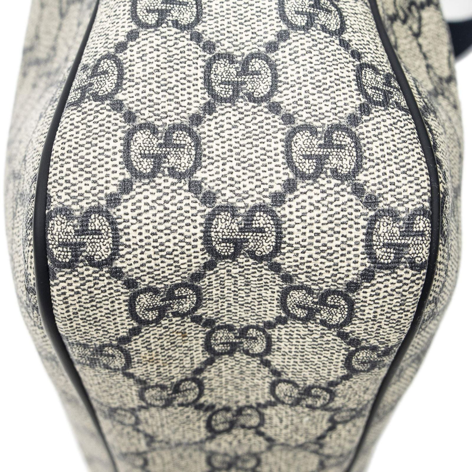 Gucci Half Moon Zip Messenger Beige Navy Supreme Canvas — view 8