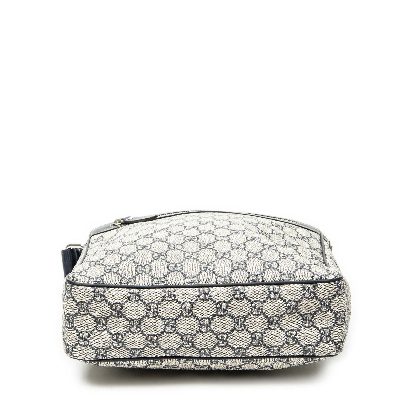 Gucci Half Moon Zip Messenger Beige Navy Supreme Canvas — view 6